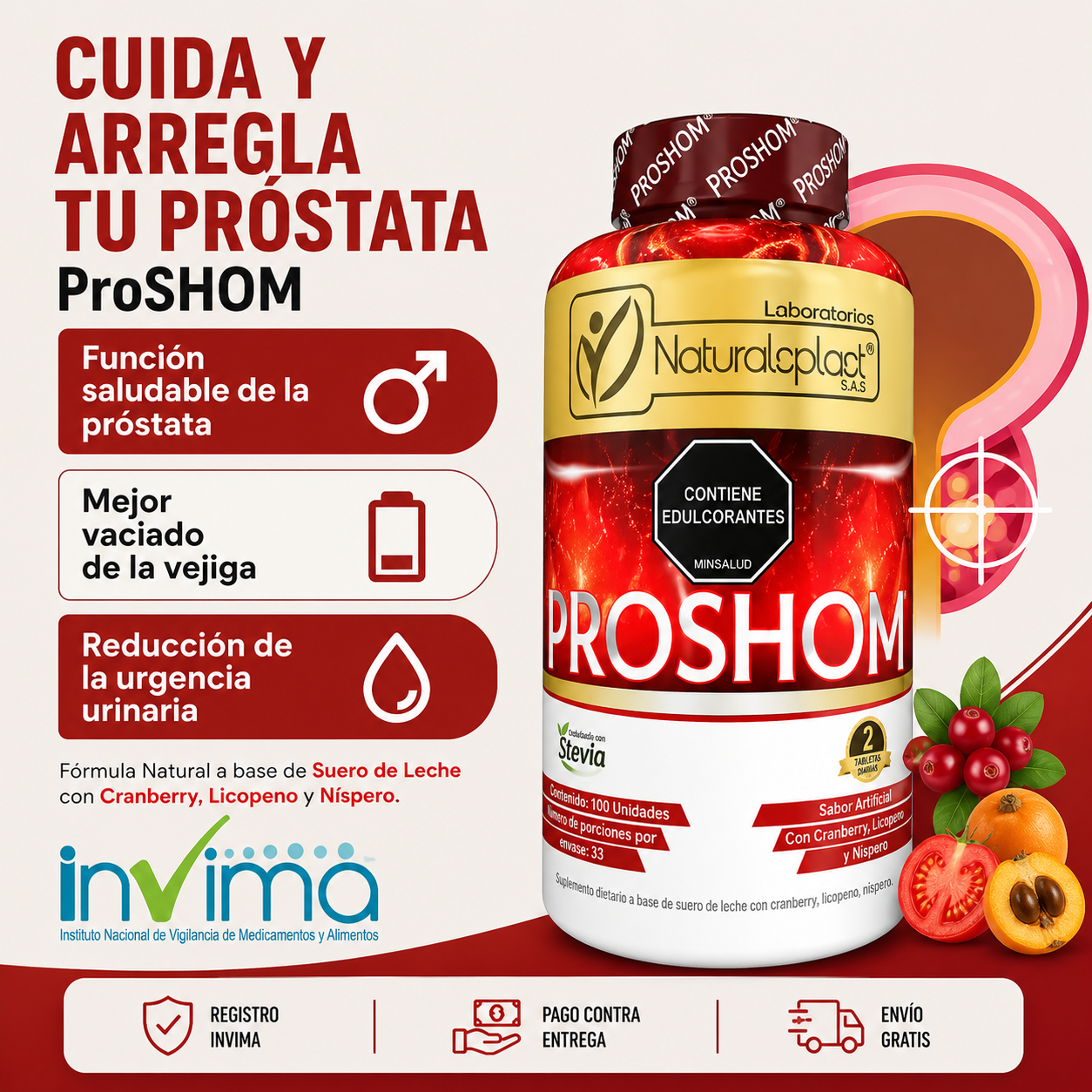 PROSHOM - SALUD PROSTATICA Y URINARIA INVIMA