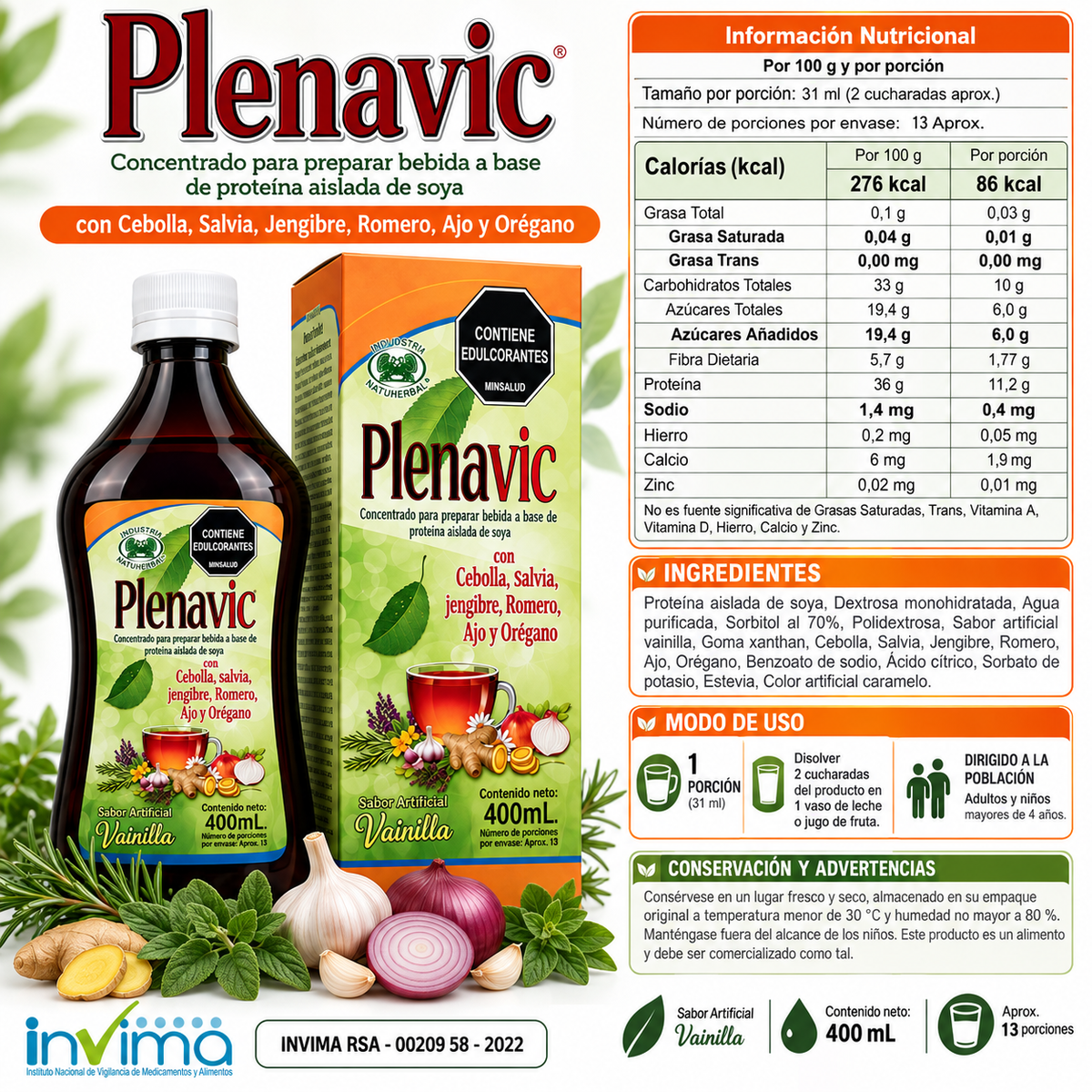 PLENAVIC - Vuelve a respirar - REGISTRO INVIMA RS-0020958-2022