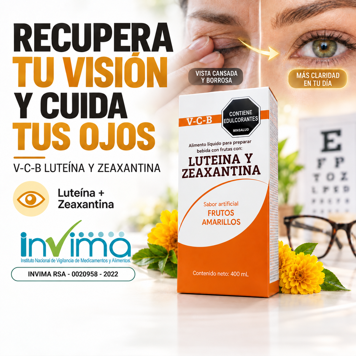 LUTEINA VCB - RECUPERA TU VISION - REGISTRO INVIMA RS-0020958-2022